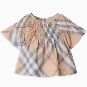 Burberry Zoey check blouse 6 months